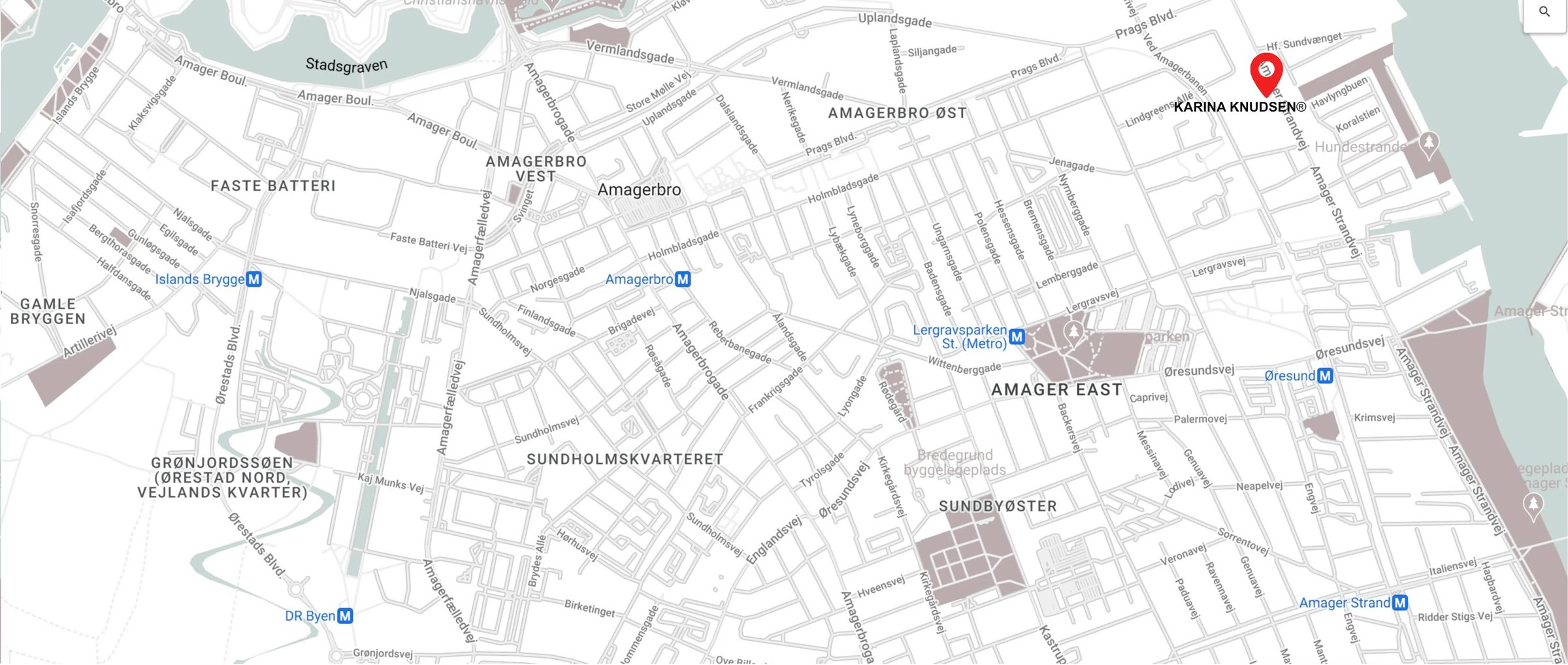 Kort over Amager Strandvej 22F